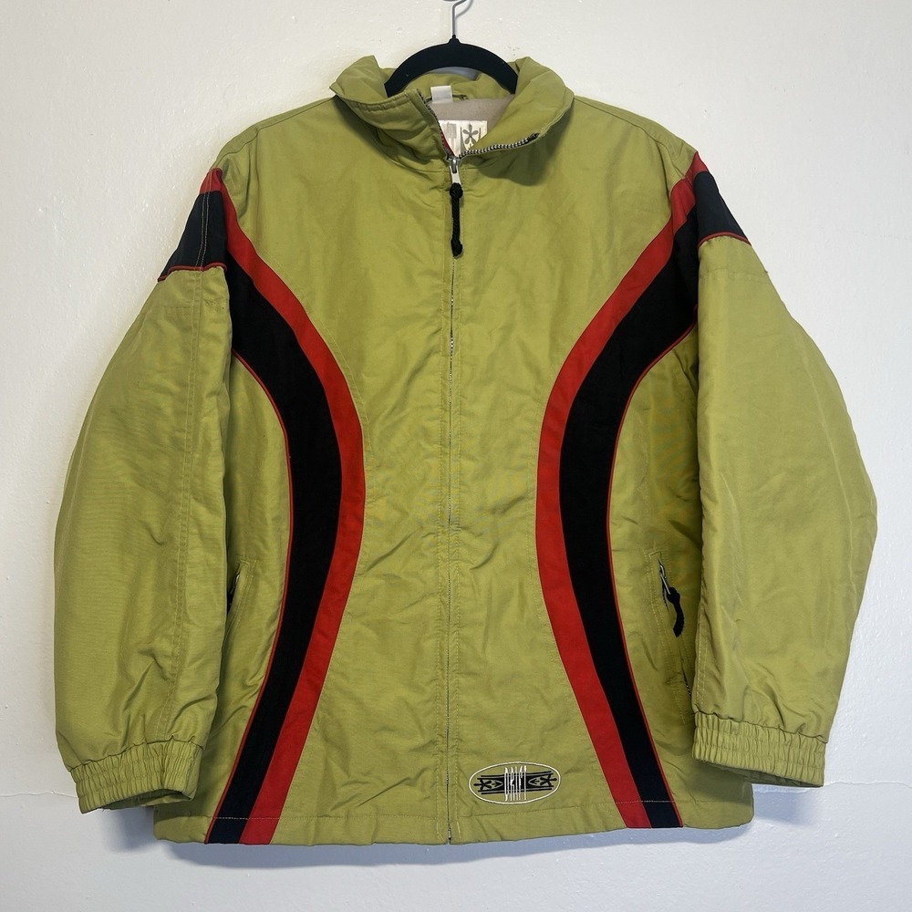 Vtg DRIFT Boardwear Zipper Ski Jacket Performance Pockets Womens Sz M Gopcore
